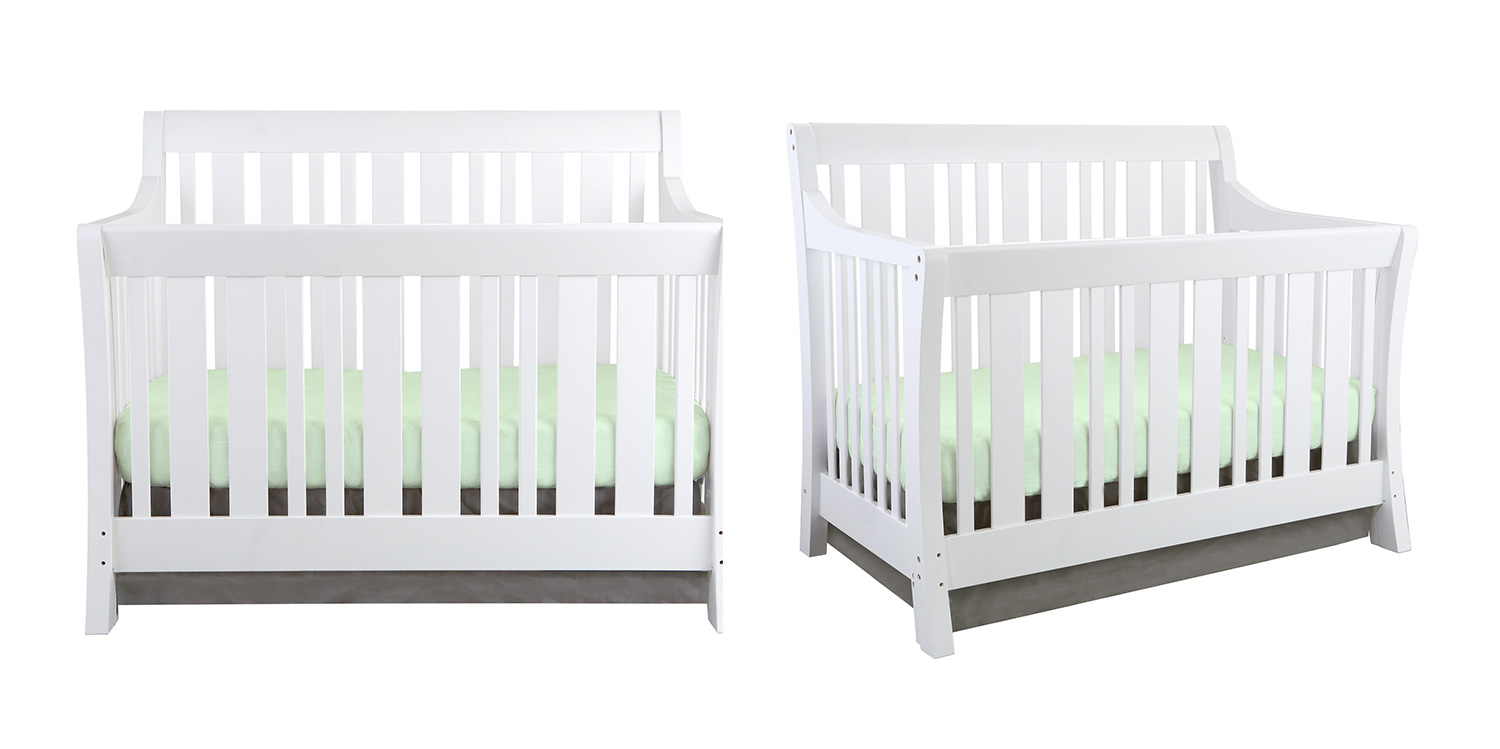 Nursery Smart Darby Baby Crib in Pure White